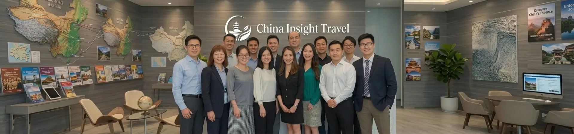 China Insight Travel team in office welcoming travelers for personalized China trip planning